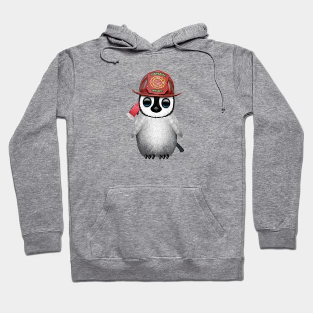 Cute Baby Penguin Firefighter Hoodie by jeffbartels